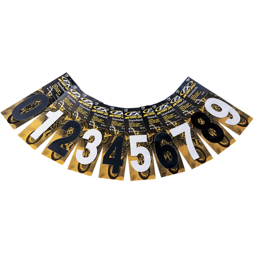 Factory Effex FX Number 8 - White - 6" 02-4468