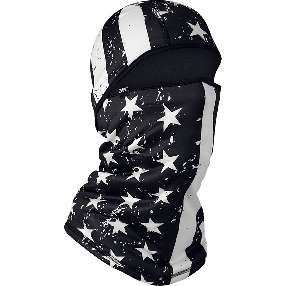 Zan Headgear SportFlex? Convertible Balaclava - Black and White - Flag WBSF091