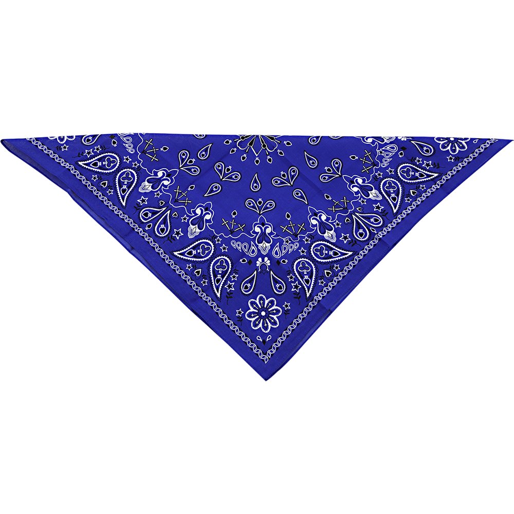 Zan Headgear Cotton Bandana - Navy Paisley B002