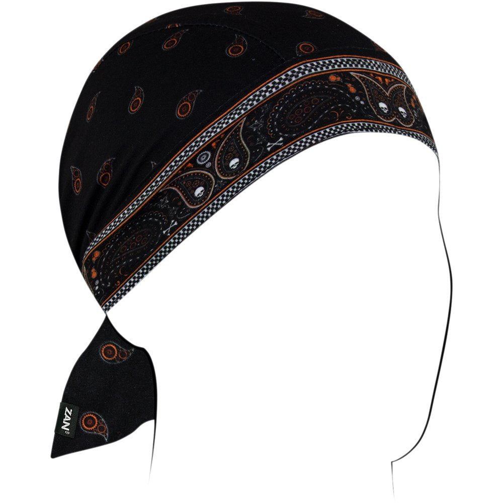Zan Headgear Flydanna? SportFlex? - Black/Orange Classic Bandana ZL197