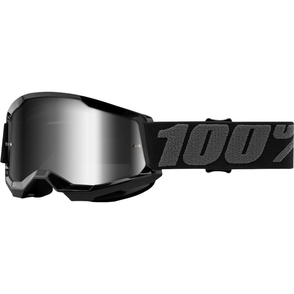 100% Youth Strata 2 Goggles - Black - Silver Mirror 50032-00001