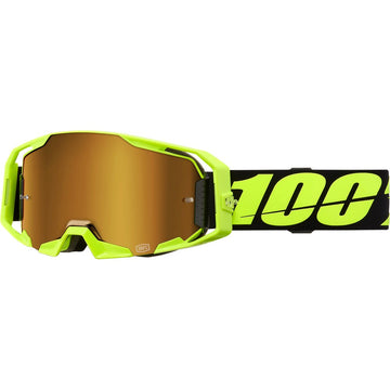 100% ARmatic Goggle - Neon Yellow - True Gold Mirror Lens 50060-00004