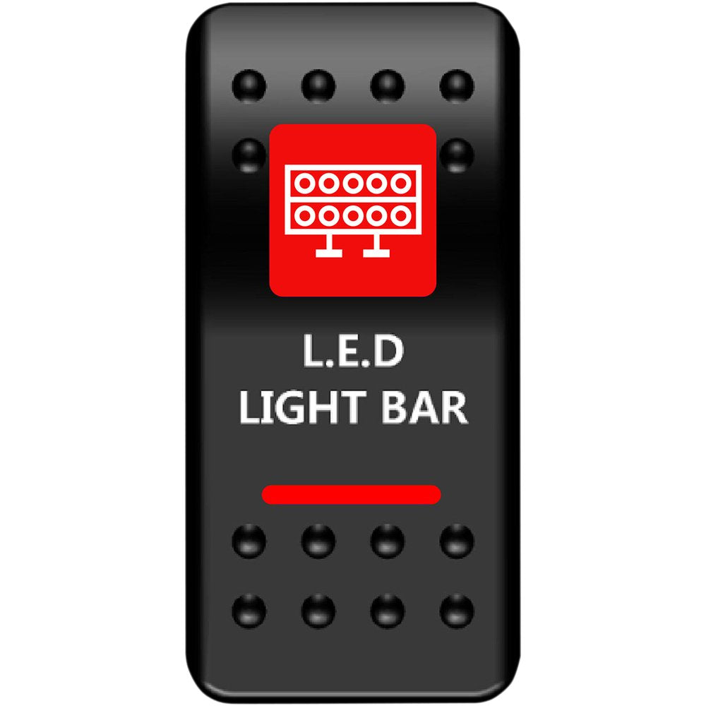 Moose Utility Rocker Switch - Lightbar - Red LLB-PWR-R