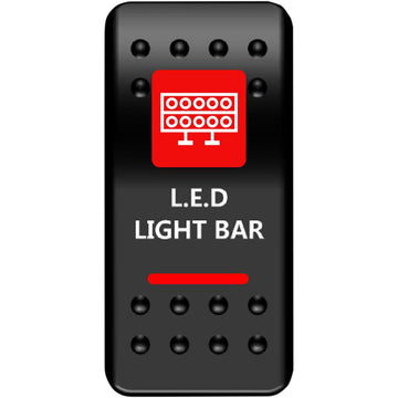 Moose Utility Rocker Switch - Lightbar - Red LLB-PWR-R