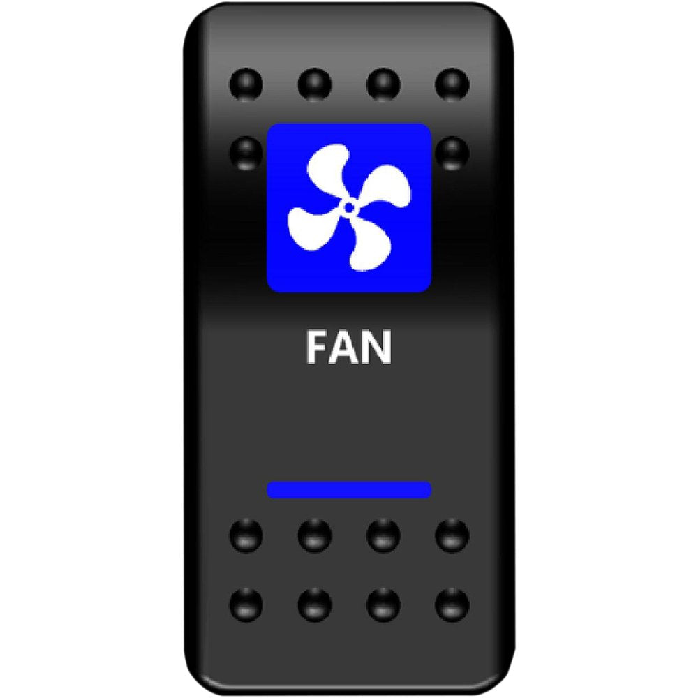 Moose Utility Rocker Switch - Fan - Blue FAN-PWR