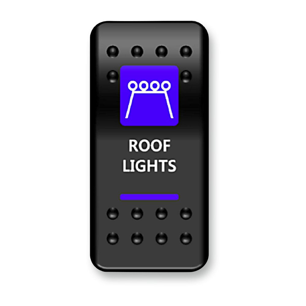 Moose Utility Rocker Switch - Roof Light - Blue RFL-PWR
