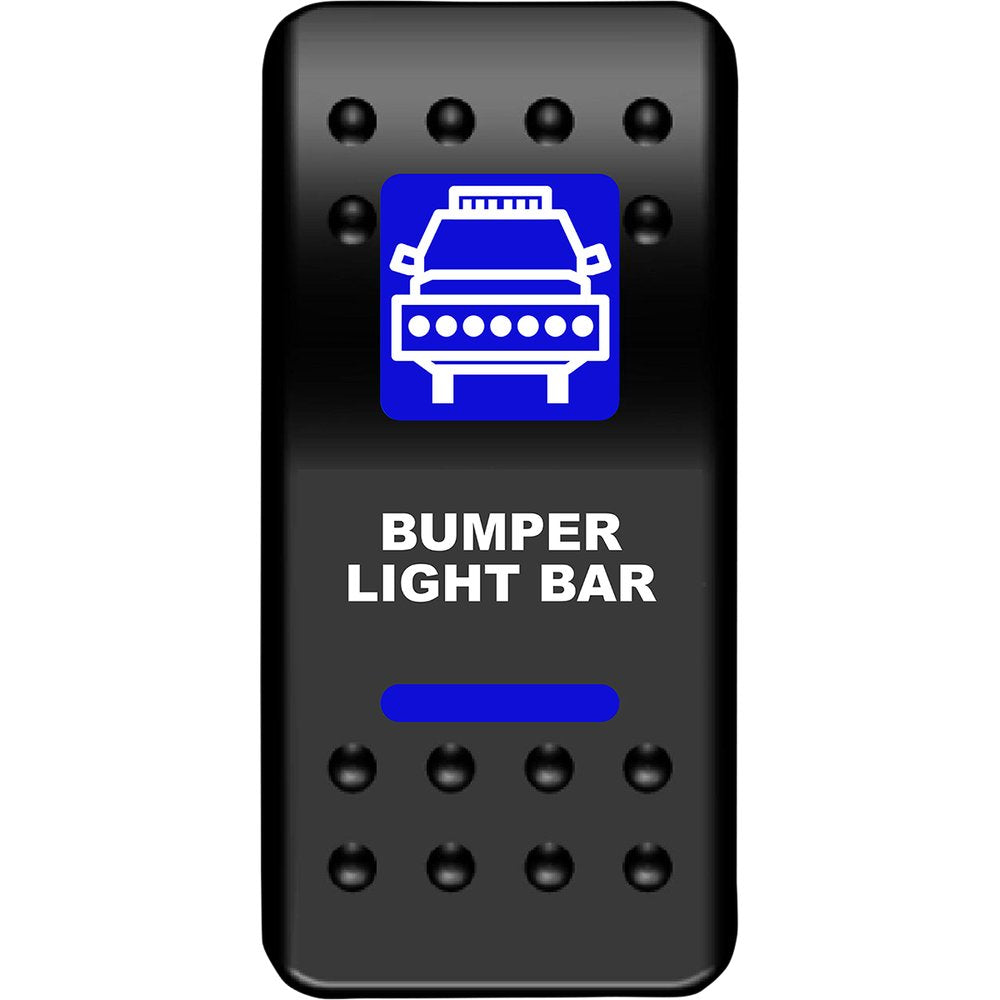 Moose Utility Rocker Switch - Bumper Light Bar - Blue BLB-PWR