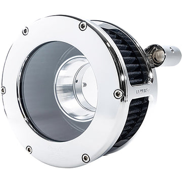 FEULING OIL PUMP CORP. BA Air Cleaner Kit - Chrome/Clear with Black Filter - '08-'17 Dyna/Softail/Touring 5558