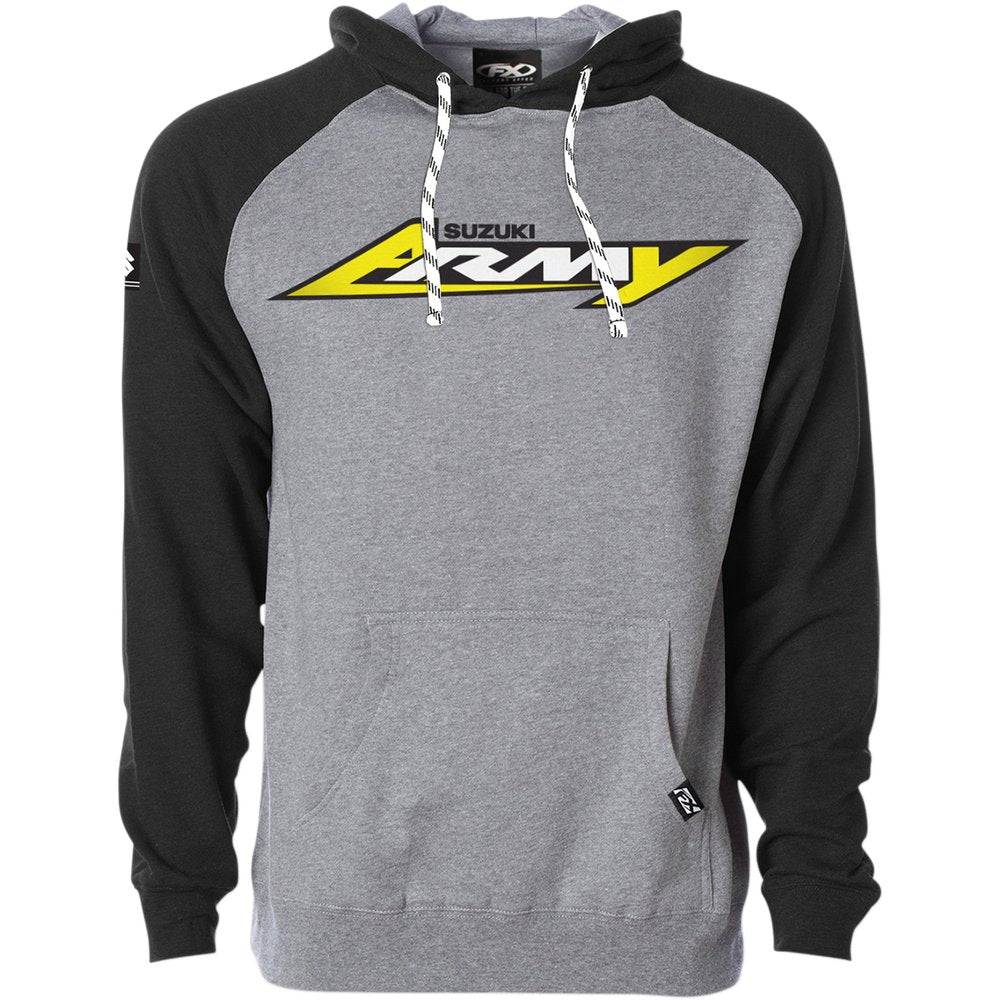 Factory Effex Suzuki Army Hoodie - Black/Heather Charcoal - XL 23-88406