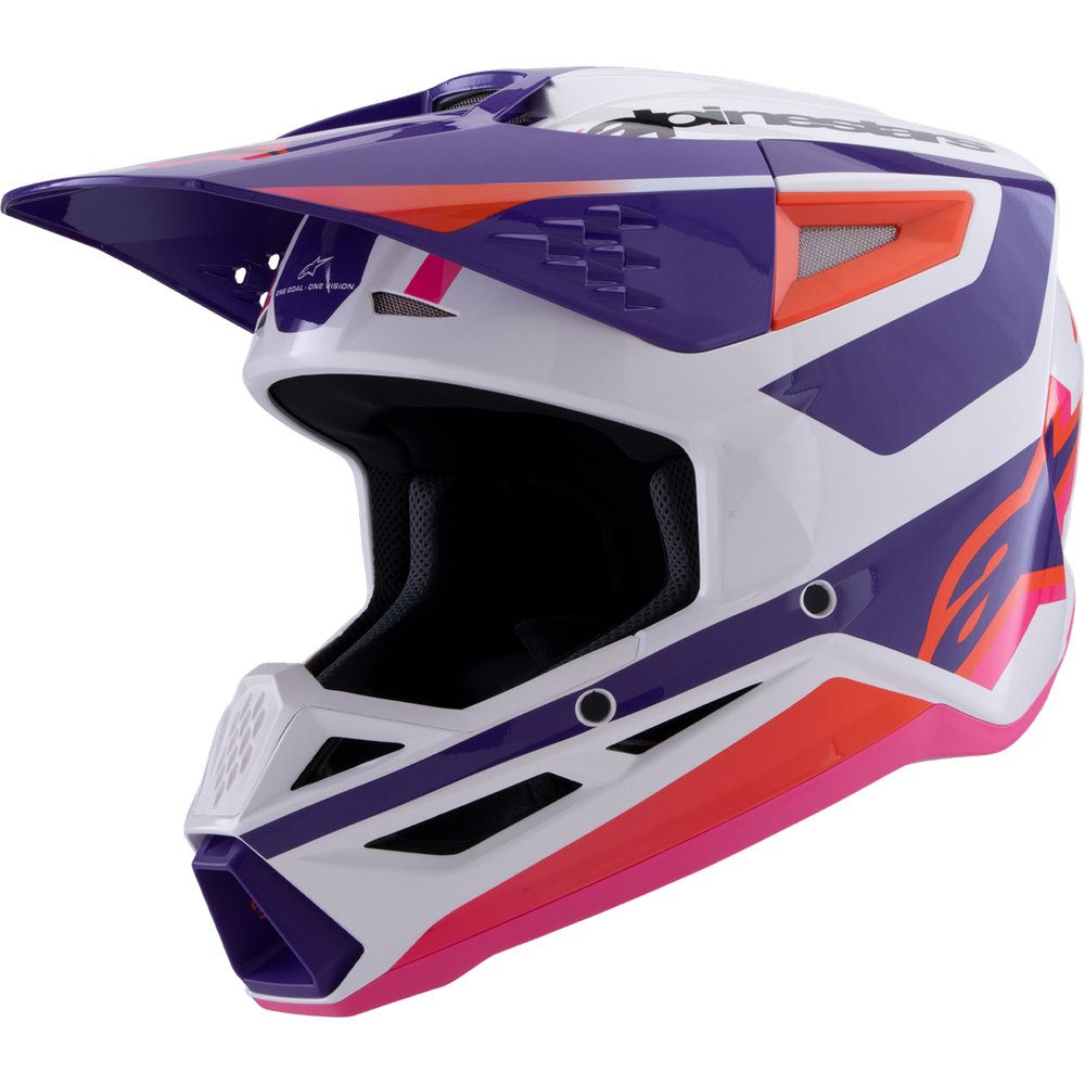 Alpinestars SM3 Helmet - Heat - Gloss White/Purple/Pink - XL 8301026-2052-XL