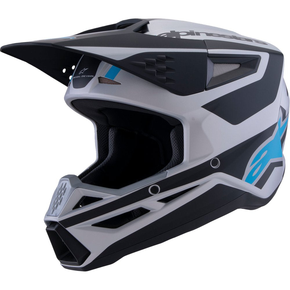 Alpinestars SM3 Helmet - Heat - Matte Silver/Blue/Black - Small 8301026-1949-S