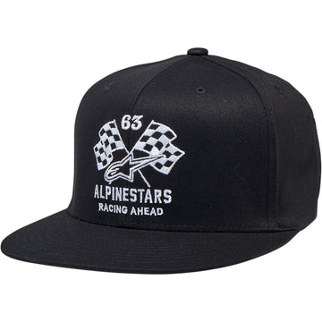 Alpinestars Double Check Flat Bill Hat - Black/White - Large/XL 1212812301020LX