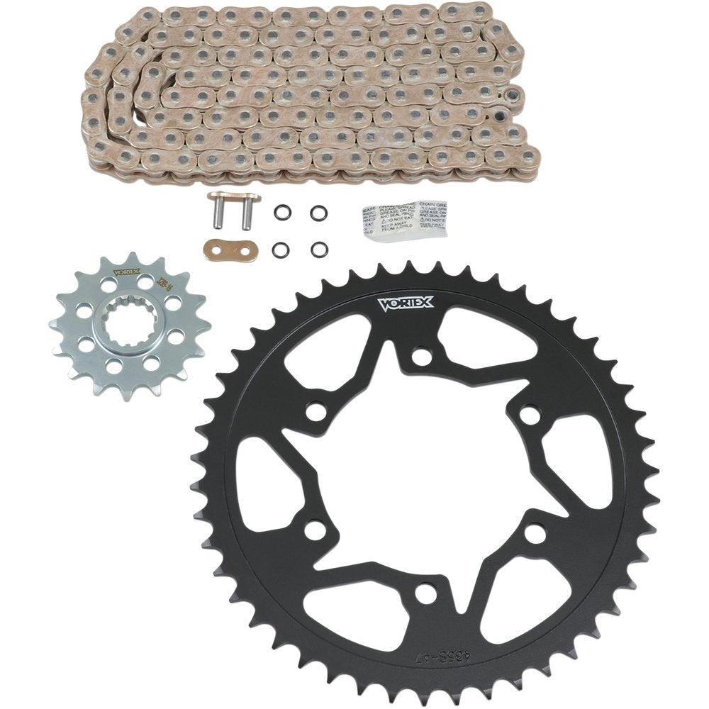 Vortex Steel Chain Kit - Gold - Yamaha - YZF-R1 - '06-'08 CKG6362