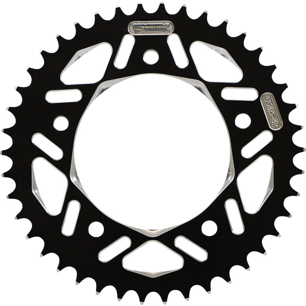 Vortex Aluminum Sprocket - Black - Rear - 42 Tooth 654AZK-42
