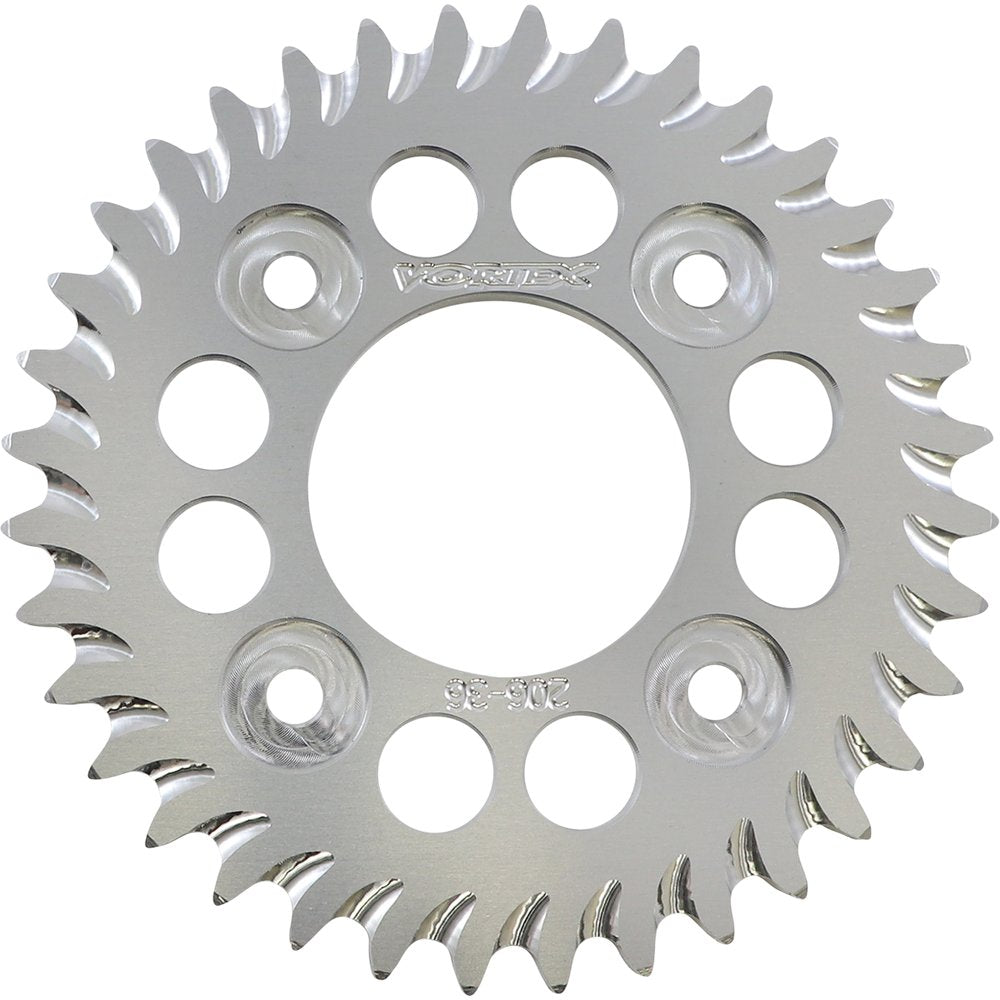 Vortex Aluminum Sprocket - Silver - Rear - 36 Tooth 206-36