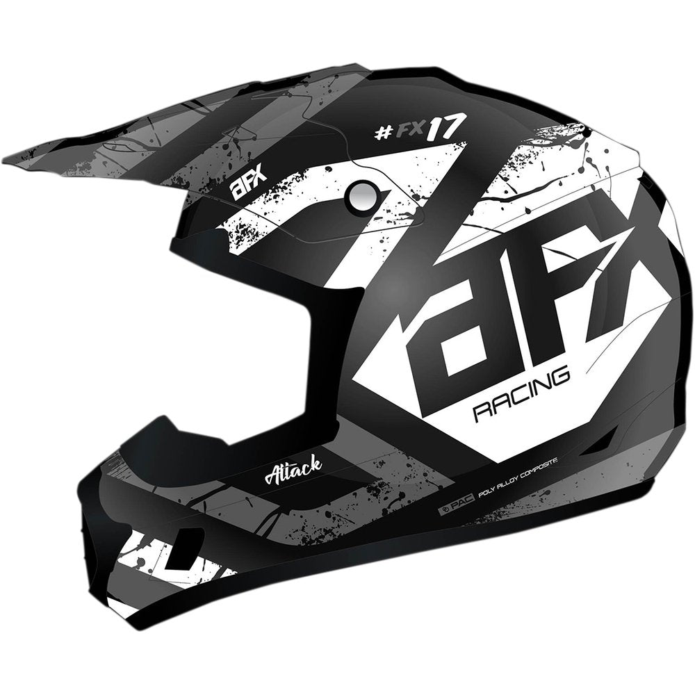 AFX FX-17Y Helmet - Attack - Matte Black/Silver - Small 0111-1399