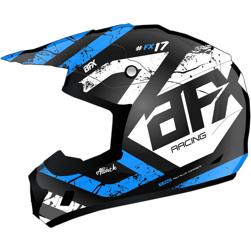 AFX FX-17Y Helmet - Attack - Matte Black/Blue - Large 0111-1410