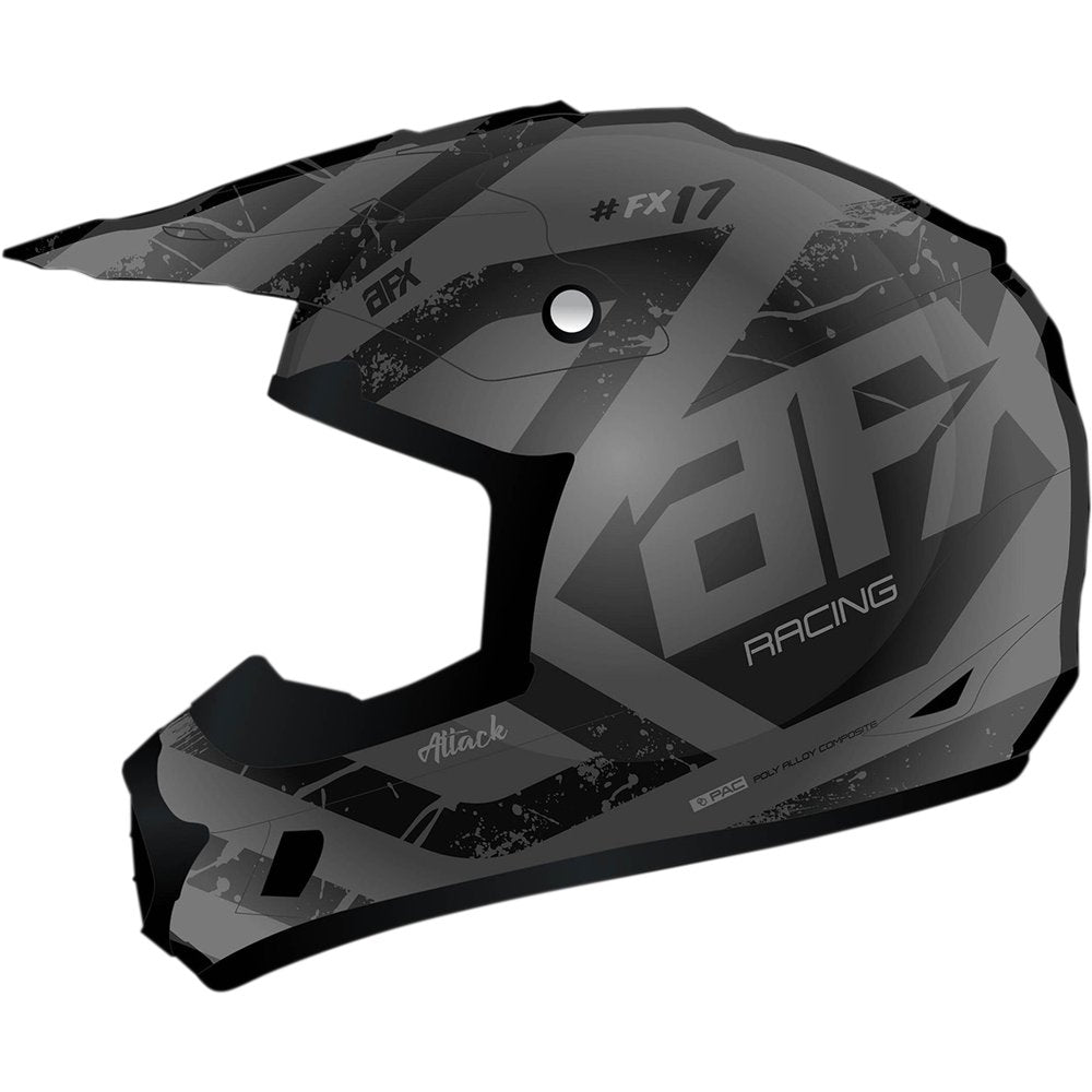 AFX FX-17Y Helmet - Attack - Frost Gray/Matte Black - Large 0111-1398