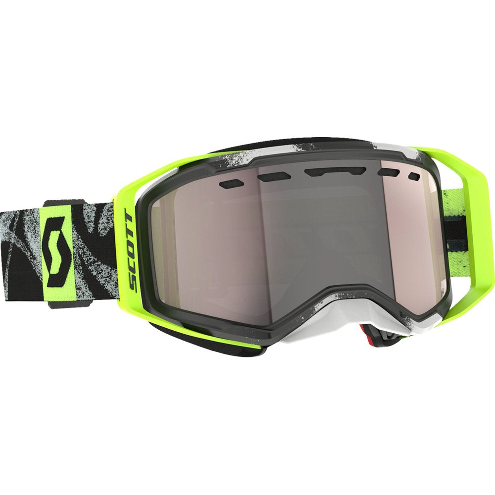Scott Prospect 2.0 SMB Goggle - Caviar Black/Safety Yellow - AMP Silver Chrome Lens 421503-7911313