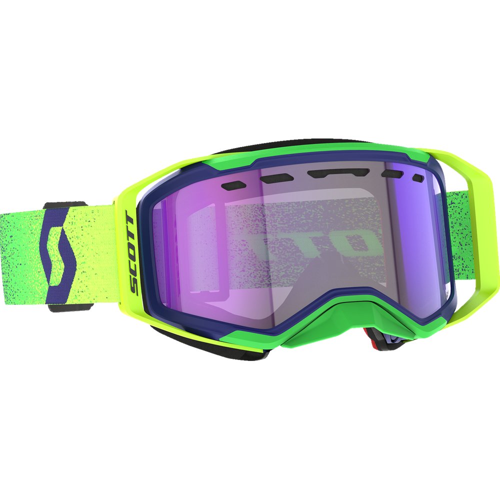 Scott Prospect 2.0 SMB Goggle - Midnight Purple/Safety Yellow - Dual - Light Sensitive - Blue Chrome Lens 421502-7914307