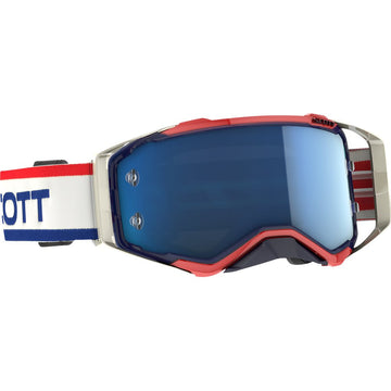 Scott Prospect Goggle - Retro White/Blue - Blue Chrome Works Lens 272821-7433349