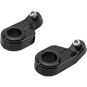 Biltwell O/S Speed Clamps - Black Electroplated - Angled 6903-201