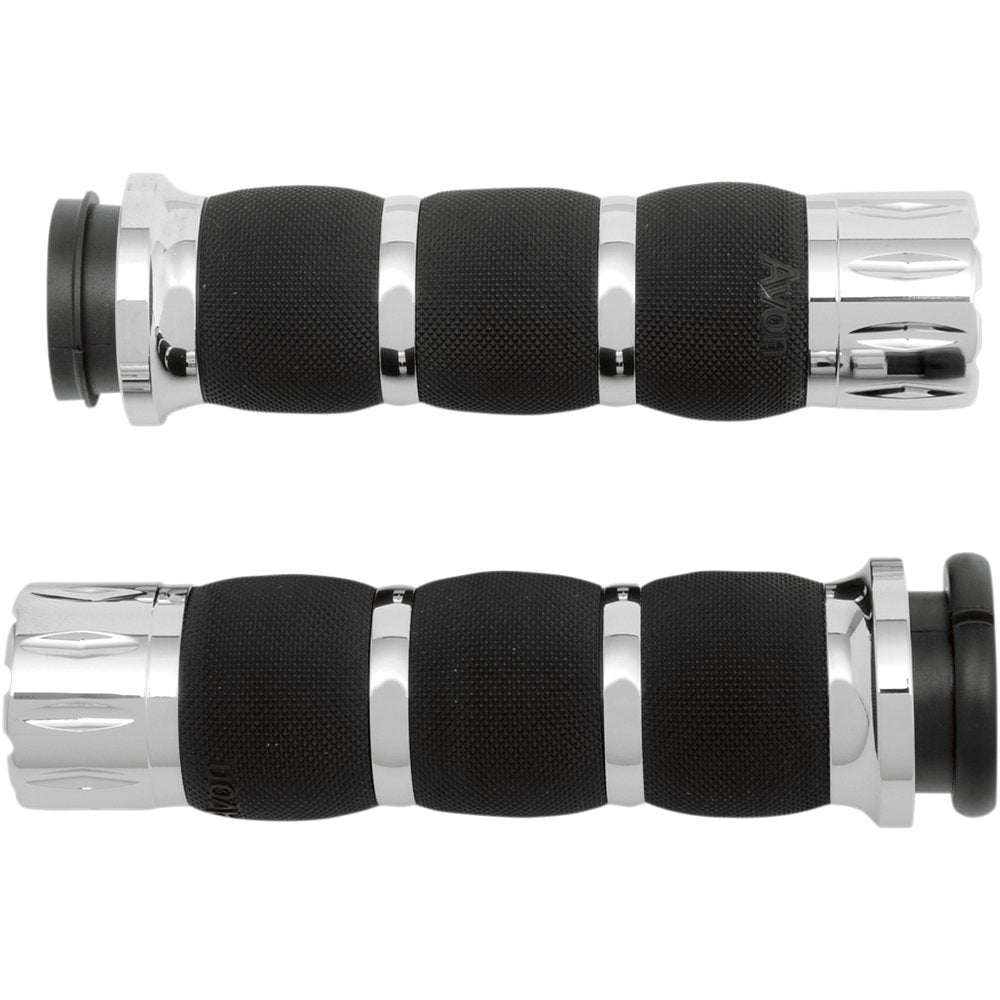 Avon Grips Rival Air Cushioned Grips - TBW - Chrome AIR-90-FLY-RIV