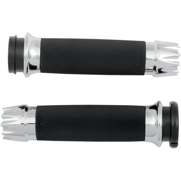 Avon Grips Excalibur Custom Grips - TBW - Chrome CC-85-CH-FL-EX