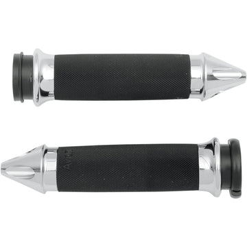 Avon Grips Custom Spike End Grips - TBW - Chrome CC-85-CH-SPK-FL