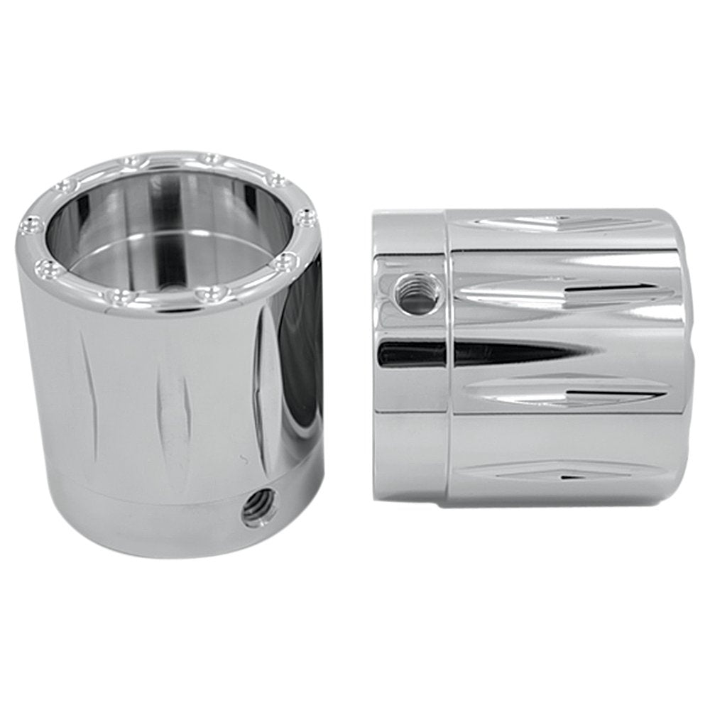 Avon Grips Front Axle Nut Cover - Chrome - Rival - 7/8"/1" AXL-RIV-CH-TOUR