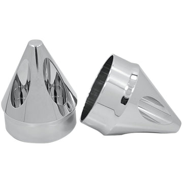 Avon Grips Front Axle Nut Cover - Chrome - Spike - 7/8"/1" AXL-SPK-CH-TOUR