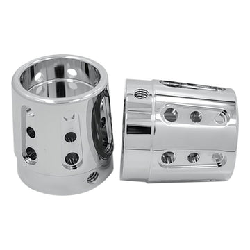 Avon Grips Front Axle Nut Cover - Chrome - Gatlin - 1" AXL-GAT-CH