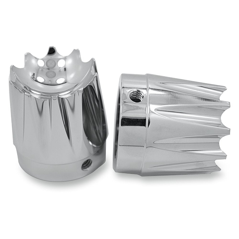 Avon Grips Front Axle Nut Cover - Chrome - Excalibur - 1" AXL-EX-CH