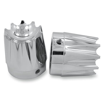 Avon Grips Front Axle Nut Cover - Chrome - Excalibur - 1" AXL-EX-CH