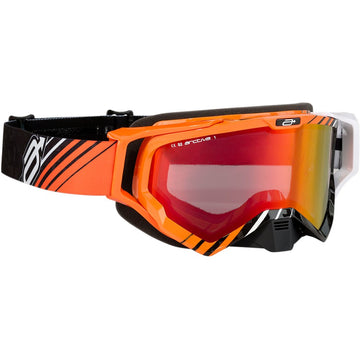 Arctiva Vibe Goggle - Black/Orange/White - Red Lens 2601-2350