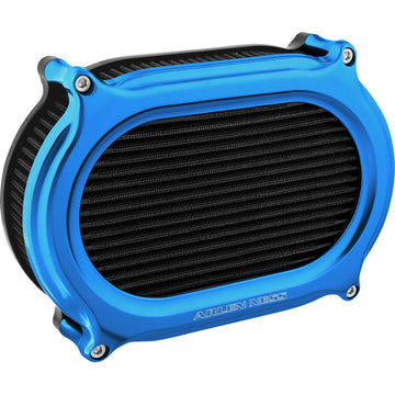 Arlen Ness Stage 2 Oval Air Cleaner Kit - Blue 600-190