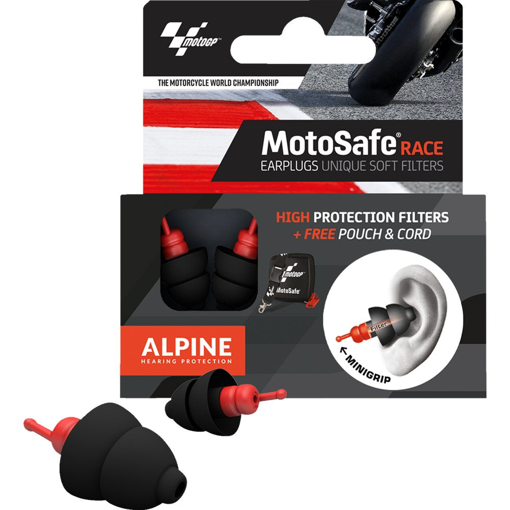 Alpine Hearing Protection MotoGP Motosafe Earplugs - Race 111.23.118