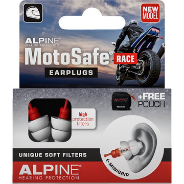 Alpine Hearing Protection MotoSafe Earplugs - Race - 6 Pack 111.23.111-OLD