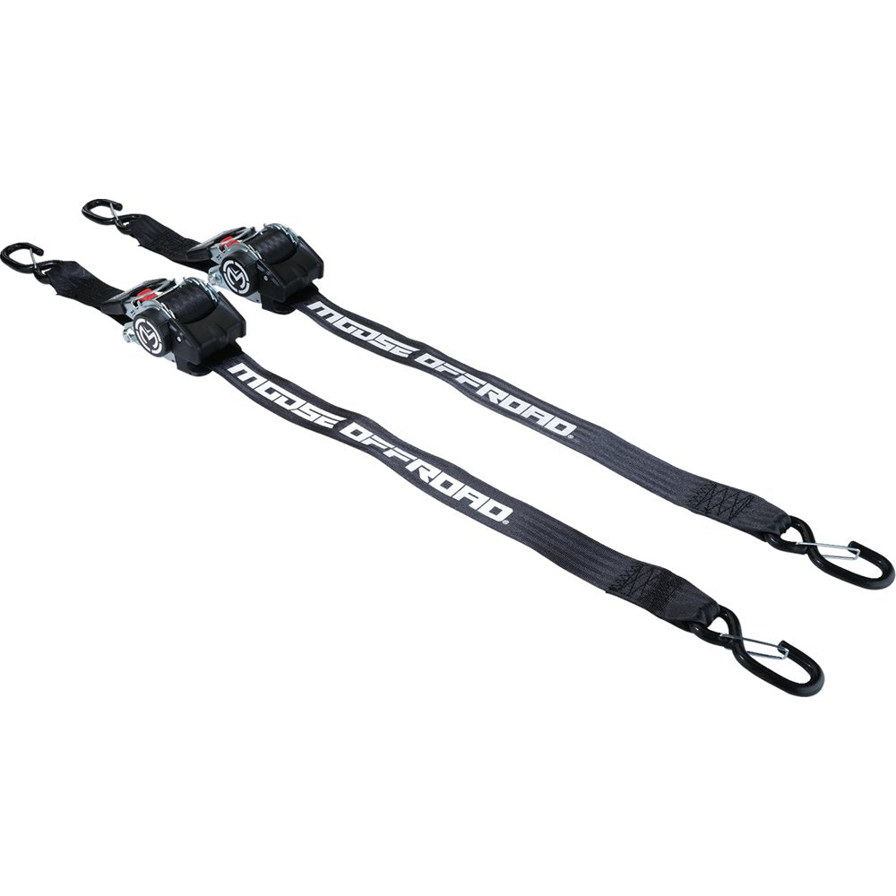 Moose Offroad Retractable Ratcheting Straps - 2" x 10' - Black 3920-0537