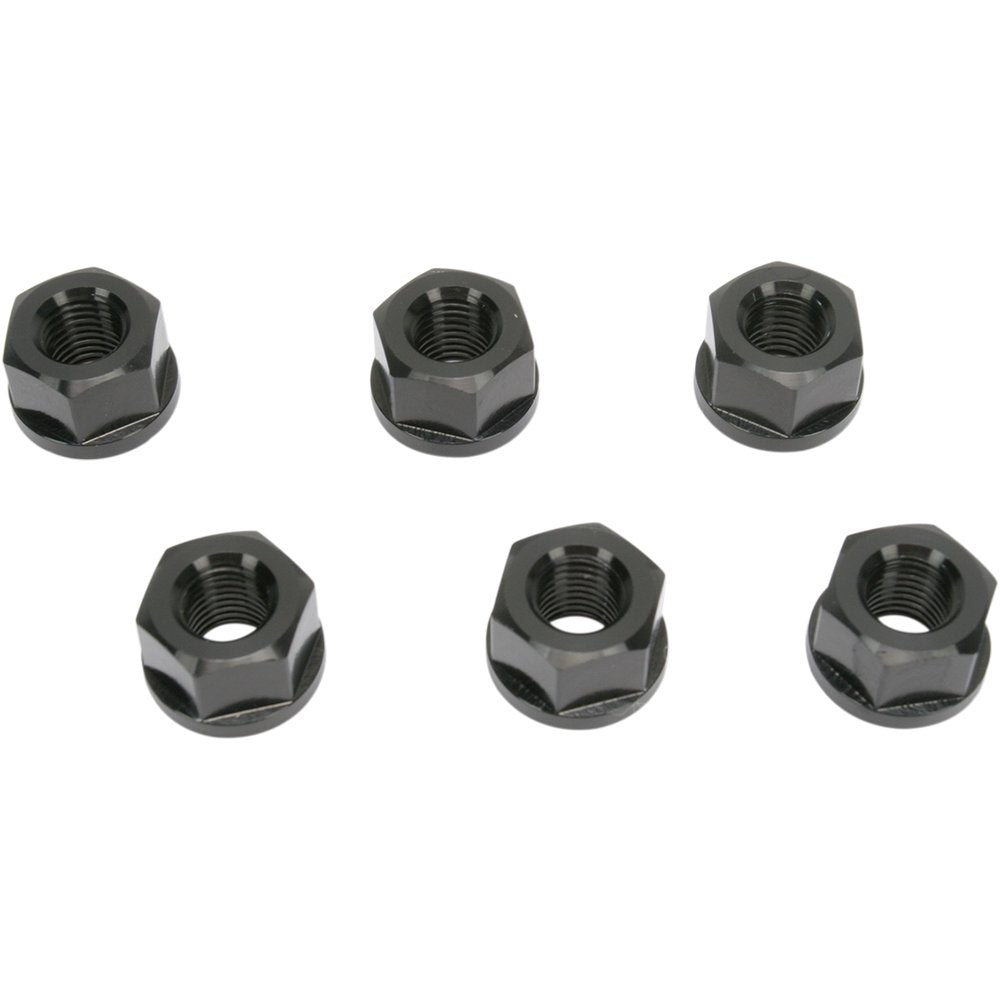 Driven Racing Aluminum Sprocket Nuts - Black - M10 x 1.25 DSNBK
