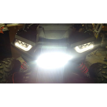 Brite-Lites Grille Insert with 16" LED Light Bar - 16-18 RZR 1000 BL-RZRLEDGRL