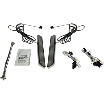 Custom Dynamics LED Fork Light - Smoke - Chrome CD-FORK-BCM-SC