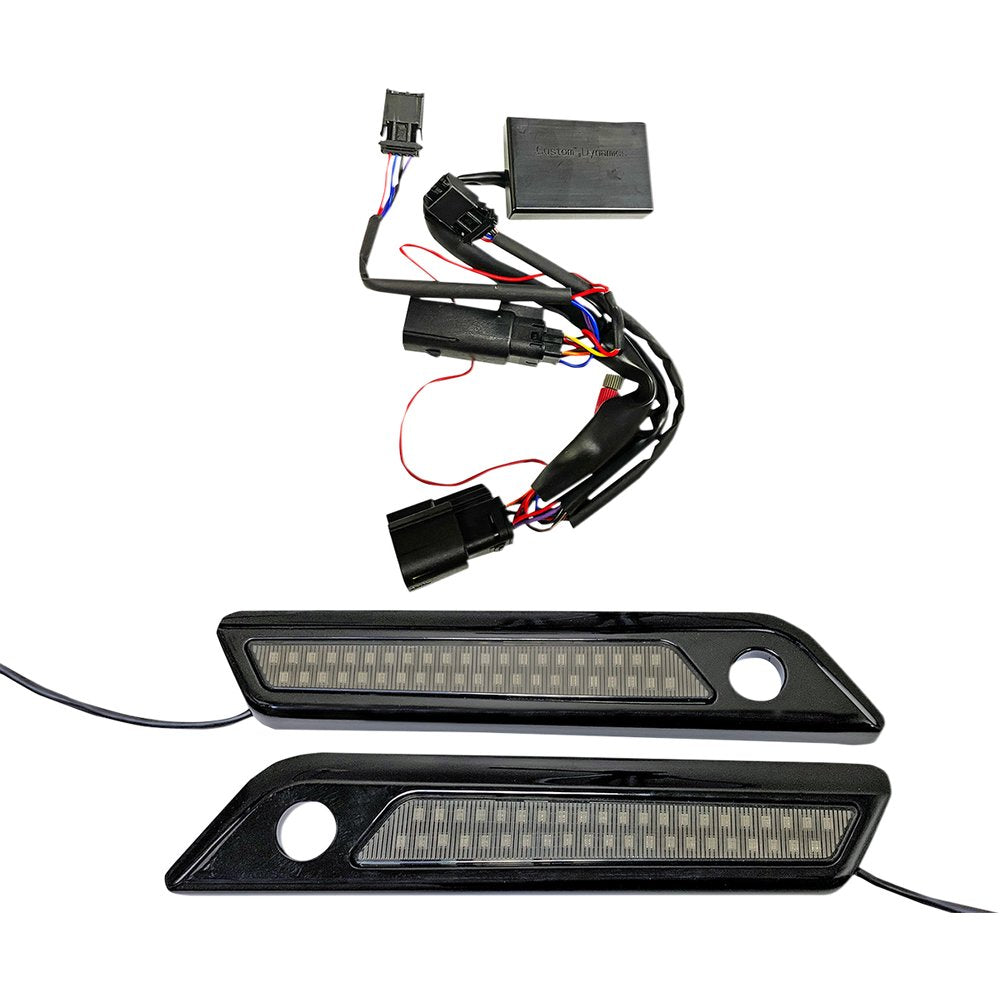 Custom Dynamics Latch Light - Saddlebag - Dual Color - Smoke - Black CD-SBL-DC-SB