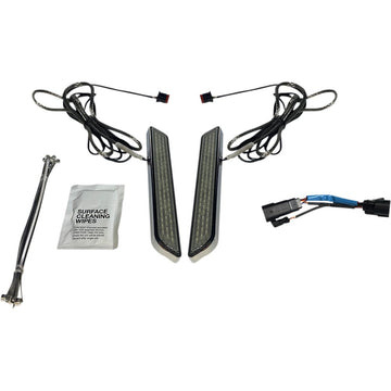 Custom Dynamics LED Fork Light - Smoke - Chrome CD-FORK-SS8-SC