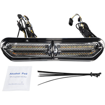 Custom Dynamics LED Vent Insert - Amber/White - Chrome w/ Stainless Mesh CD-VENT-AW2-C