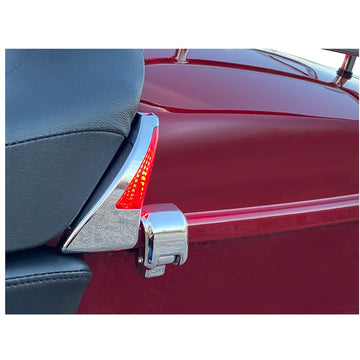 Custom Dynamics Sequential Tour Pak Seat Back Rest LED Lights - Chrome/Red - CVO CD-TPBR-14BCMRC