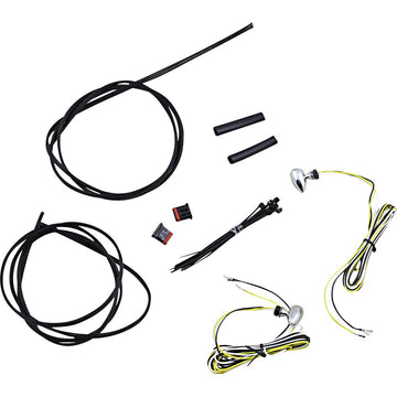 Custom Dynamics Micro Turn Signals - Dual - Amber/White - Chrome CD-MICRO-AW2-C