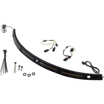 Custom Dynamics Windshield Trim - Sequential Turn Signals - Black CD-WT2-SEQ-14-B