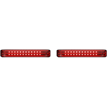 Custom Dynamics Saddlebag LED Lights - Sequential - Chrome/Red PB-SBSEQ-BCM-CR