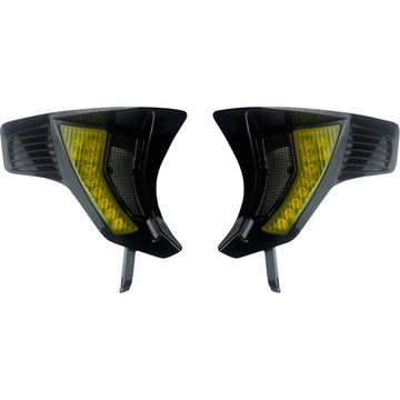 Custom Dynamics Shark Demon? Turn Signal Vents - Yellow Lens SD-RG23-VTS-AB